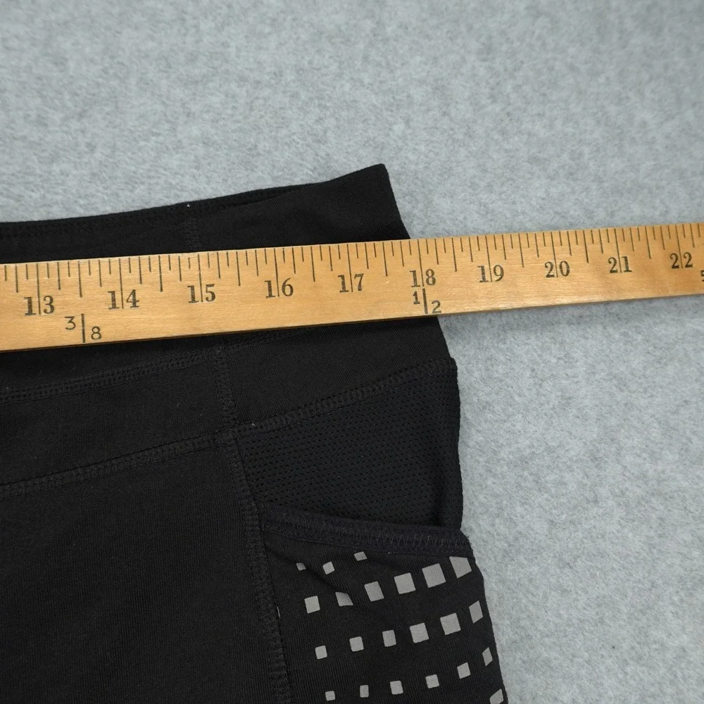 Athleta Leggings Womens XL Black Be Free Tight Reflective Running‎ Pockets